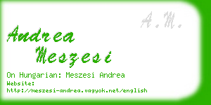 andrea meszesi business card